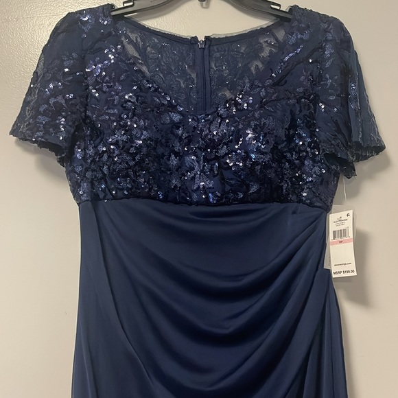 Alex Evenings Womens Petites Ruffled Maxi Evening Dress - Picture 5 of 9